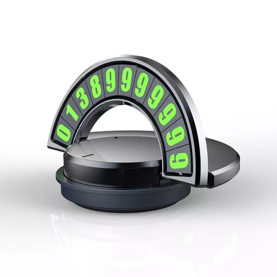 Black Titanium Phone Number Placard