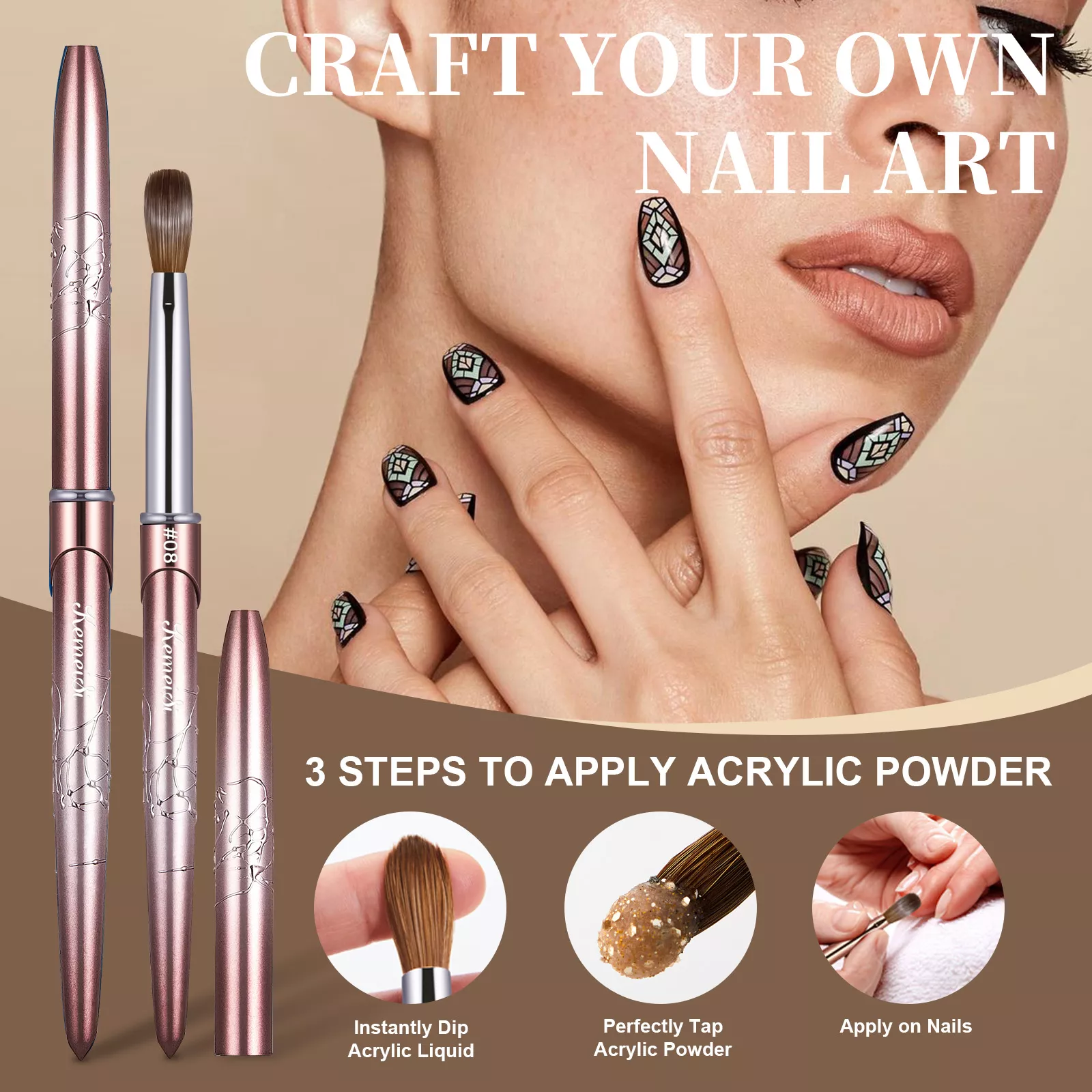 kolinsky acrylic nail brush