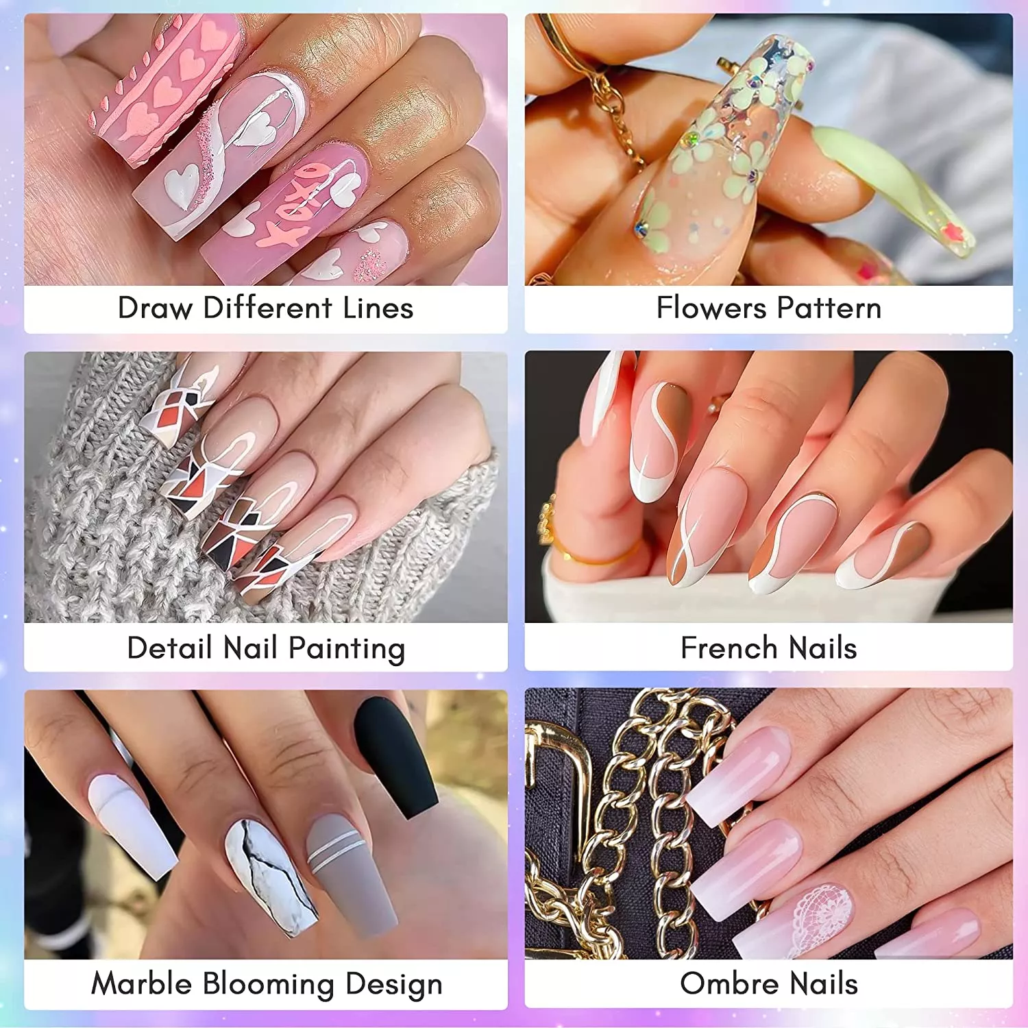 fine line nail art brush​