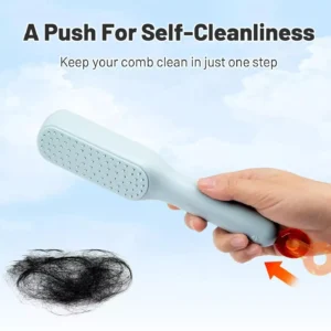 hair brush with cleaner hair brush with cleaner